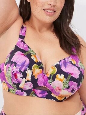 Cacique Comfort Bliss Lightly Lined floral full coverage 54B new with tags